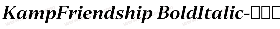 KampFriendship BoldItalic字体转换